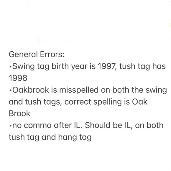 TY Beanie Baby 90’s Fortune Panda Plush Bear With Rare Tag Errors Collector - Picture 10 of 16